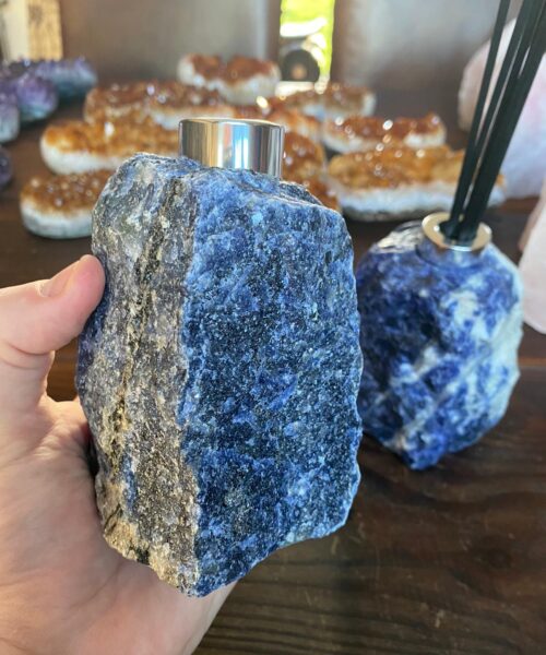 High Quality Sodalite Quartz Blue Crystal Gemstone Reed Diffuser 12cm Height x 9cm Width 1100g - Image 9