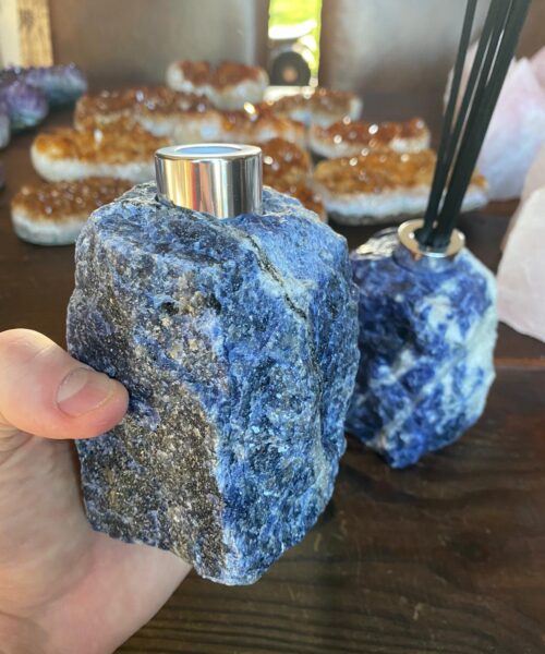 High Quality Sodalite Quartz Blue Crystal Gemstone Reed Diffuser 12cm Height x 9cm Width 1100g - Image 10