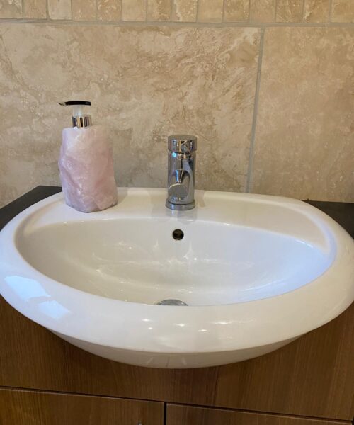 High Quality Rose Quartz Pink Crystal Gemstone Soap Dispenser 18cm Height x 10.5cm width 1600g - Image 11