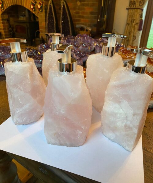 Rose Quartz Classic Soap Dispenser