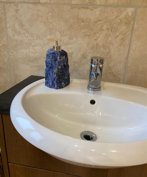 High Quality Sodalite Quartz Blue Crystal Gemstone Soap Dispenser 18cm Height x 10.5cm width 1600g - Image 5