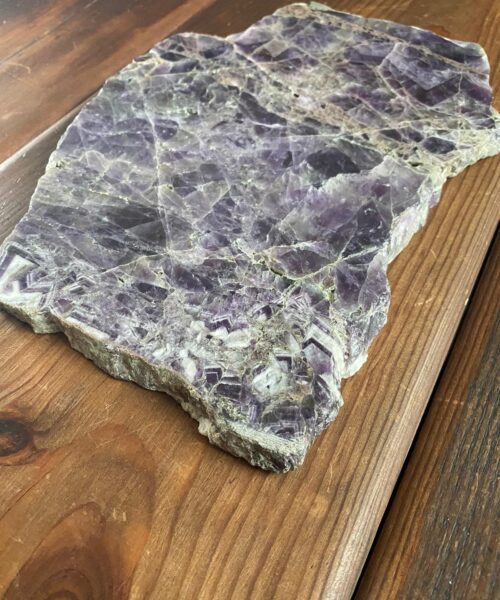 Alternative view of Large Premium Amethyst Natural Shape Natural Edge Agate Platter 1 / Cheeseboard / Tray / Sign Board L26xW19xD1cm - 953g