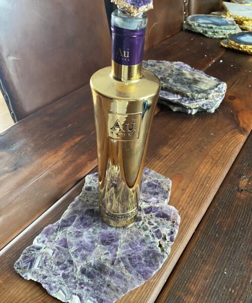Large Premium Amethyst Natural Shape Natural Edge Agate Platter 1 / Cheeseboard / Tray / Sign Board L26xW19xD1cm - 953g - Image 10