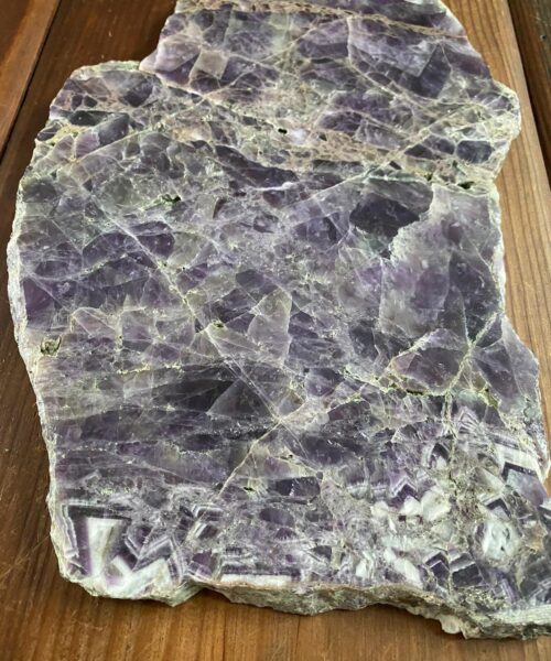 Large Premium Amethyst Natural Shape Natural Edge Agate Platter 1 / Cheeseboard / Tray / Sign Board L26xW19xD1cm - 953g