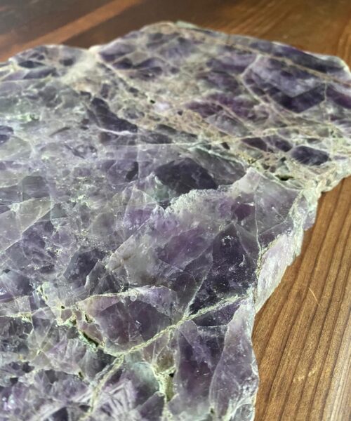 Large Premium Amethyst Natural Shape Natural Edge Agate Platter 1 / Cheeseboard / Tray / Sign Board L26xW19xD1cm - 953g - Image 3
