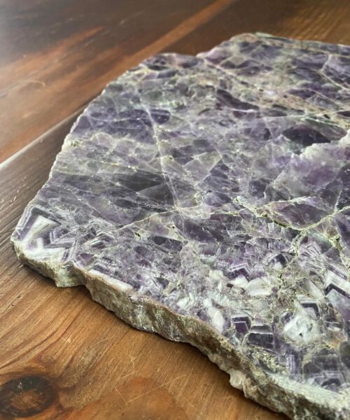 Large Premium Amethyst Natural Shape Natural Edge Agate Platter 1 / Cheeseboard / Tray / Sign Board L26xW19xD1cm - 953g - Image 4