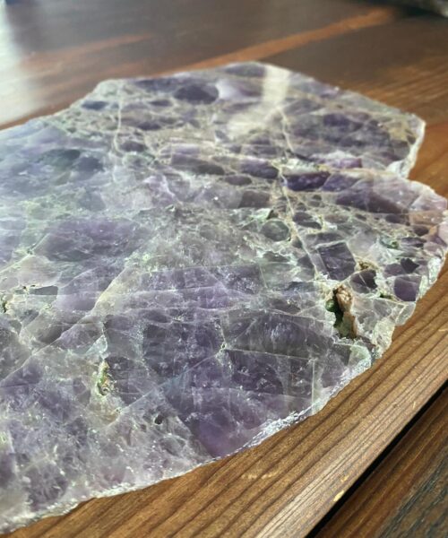 Large Premium Amethyst Natural Shape Natural Edge Agate Platter 1 / Cheeseboard / Tray / Sign Board L26xW19xD1cm - 953g - Image 6