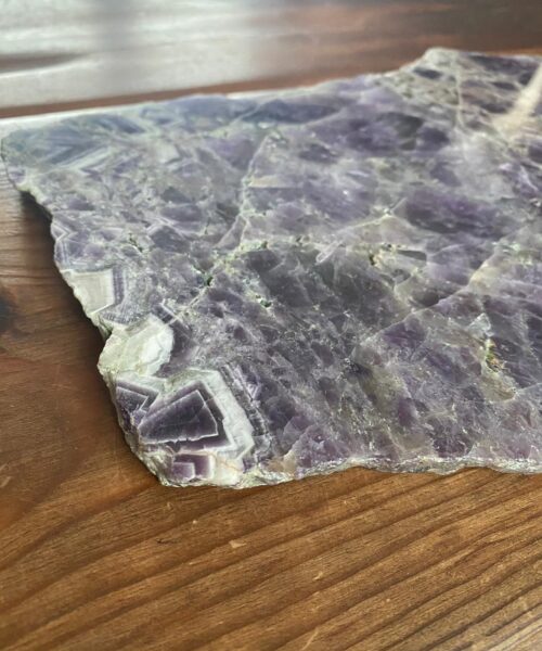 Large Premium Amethyst Natural Shape Natural Edge Agate Platter 1 / Cheeseboard / Tray / Sign Board L26xW19xD1cm - 953g - Image 7