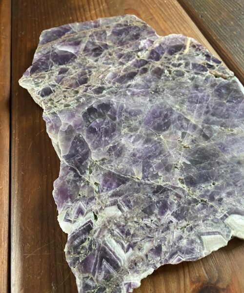 Large Premium Amethyst Natural Shape Natural Edge Agate Platter 1 / Cheeseboard / Tray / Sign Board L26xW19xD1cm - 953g - Image 8