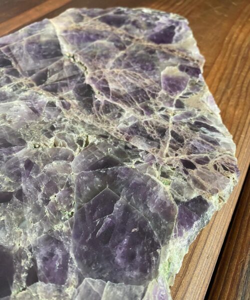 Large Premium Amethyst Natural Shape Natural Edge Agate Platter 4 / Cheeseboard / Tray / Sign Board L28xW22xD1cm - 1082g - Image 7