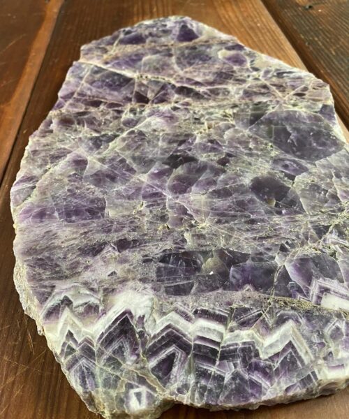 Large Premium Amethyst Natural Shape Natural Edge Agate Platter 4 / Cheeseboard / Tray / Sign Board L28xW22xD1cm - 1082g - Image 8