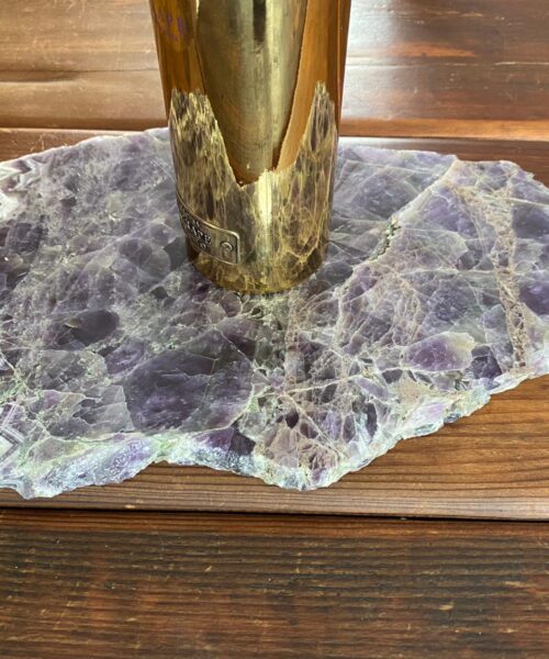 Large Premium Amethyst Natural Shape Natural Edge Agate Platter 4 / Cheeseboard / Tray / Sign Board L28xW22xD1cm - 1082g - Image 10