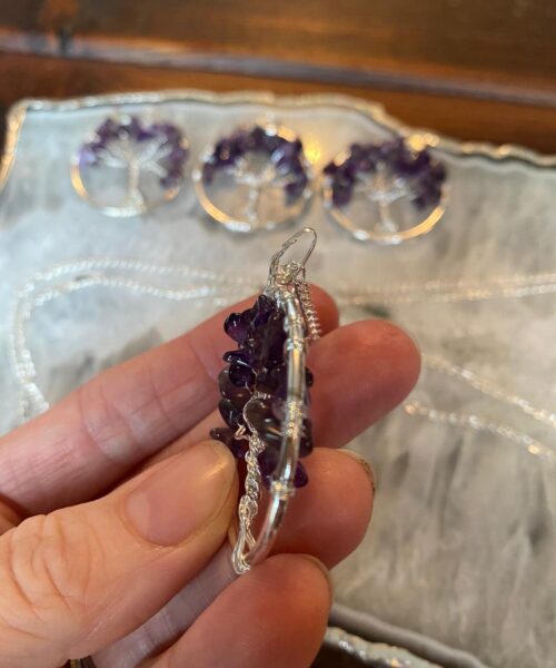 Premium Amethyst Tree of Life 20” Chain Crystal Necklace Sterling Silver Jewellery Pendant Healing Reiki - Image 5