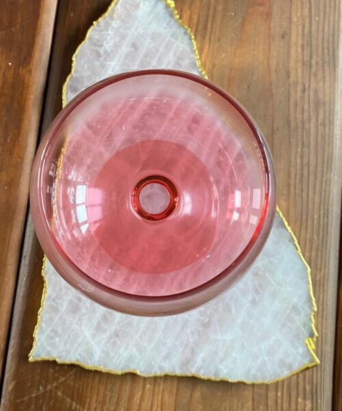 Large Premium Rose Quartz Natural Shape Gold Edge Platter 1 / Cheeseboard / Tray / Sign Board L29xW20xD1cm - 1110g - Image 16