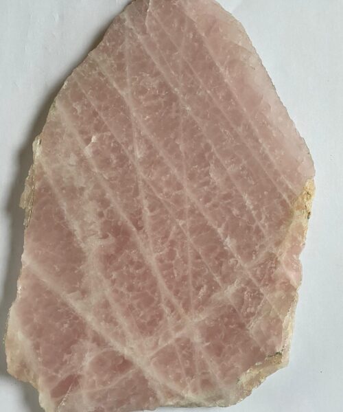 Alternative view of Large Premium Rose Quartz Natural Shape Natural Edge Platter 1 / Cheeseboard / Tray / Sign Board L30xW19xD1cm - 1248g