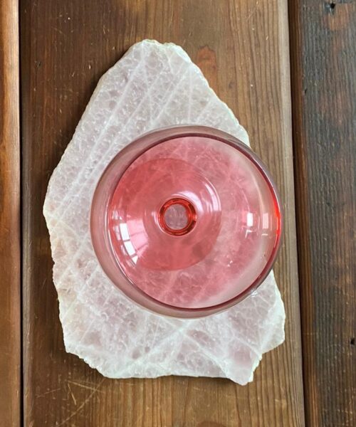 Large Premium Rose Quartz Natural Shape Natural Edge Platter 1 / Cheeseboard / Tray / Sign Board L30xW19xD1cm - 1248g - Image 15