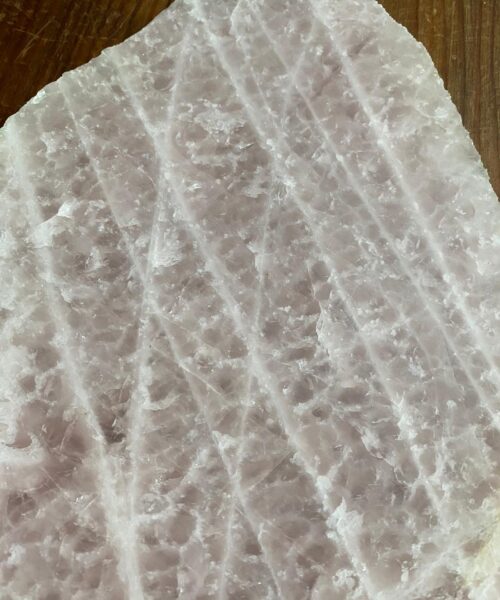 Large Premium Rose Quartz Natural Shape Natural Edge Platter 1 / Cheeseboard / Tray / Sign Board L30xW19xD1cm - 1248g - Image 6
