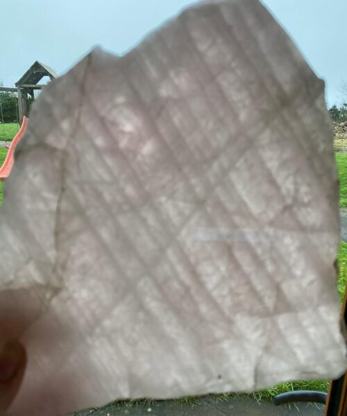 Large Premium Rose Quartz Natural Shape Natural Edge Platter 2 / Cheeseboard / Tray / Sign Board L20xW20xD1cm - 947g - Image 11