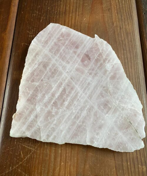 Large Premium Rose Quartz Natural Shape Natural Edge Platter 2 / Cheeseboard / Tray / Sign Board L20xW20xD1cm - 947g - Image 7