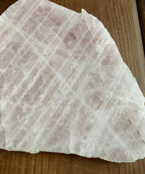 Large Premium Rose Quartz Natural Shape Natural Edge Platter 2 / Cheeseboard / Tray / Sign Board L20xW20xD1cm - 947g - Image 8