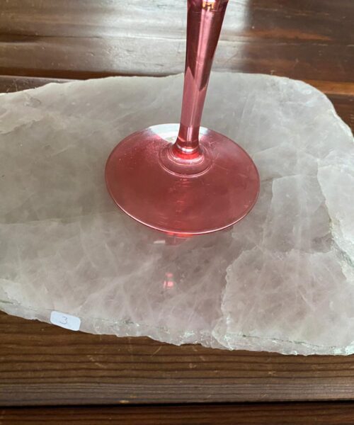 Large Premium Rose Quartz Natural Shape Natural Edge Platter 3 / Cheeseboard / Tray / Sign Board L27xW22xD1cm - 1266g - Image 15