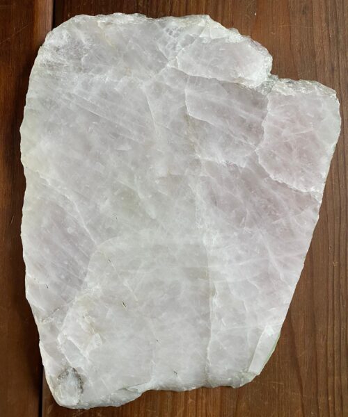Large Premium Rose Quartz Natural Shape Natural Edge Platter 3 / Cheeseboard / Tray / Sign Board L27xW22xD1cm - 1266g