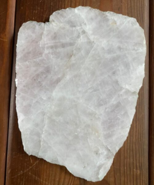 Large Premium Rose Quartz Natural Shape Natural Edge Platter 3 / Cheeseboard / Tray / Sign Board L27xW22xD1cm - 1266g - Image 6