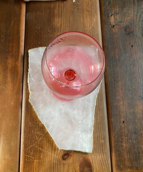 Large Premium Rose Quartz Natural Shape Silver Edge Platter 3 / Cheeseboard / Tray / Sign Board L30xW21xD1cm - 1415g - Image 10