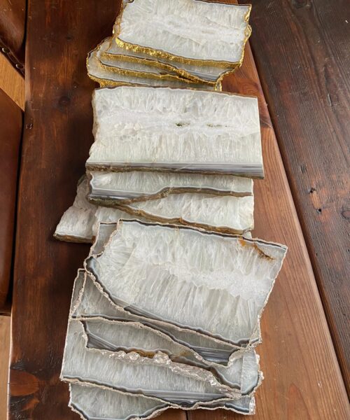 White Agate Platters