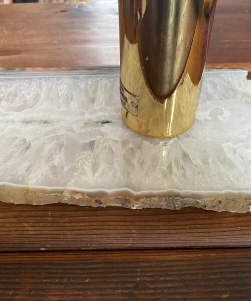 Large Premium White Agate Natural Shape Natural Edge Platter 1 / Cheeseboard / Tray / Sign Board L31xW19xD1cm – 1718g - Image 16