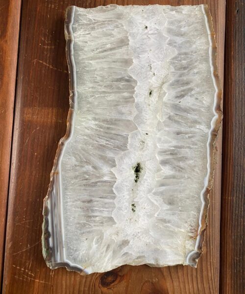 Large Premium White Agate Natural Shape Natural Edge Platter 2 / Cheeseboard / Tray / Sign Board L28xW19xD1cm – 1444g - Image 5
