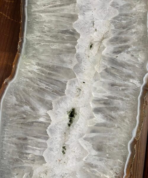 Large Premium White Agate Natural Shape Natural Edge Platter 2 / Cheeseboard / Tray / Sign Board L28xW19xD1cm – 1444g - Image 6