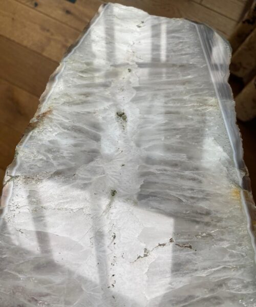 Large Premium White Agate Natural Shape Natural Edge Platter 5 / Cheeseboard / Tray / Sign Board L34xW18xD1cm – 1514g - Image 7