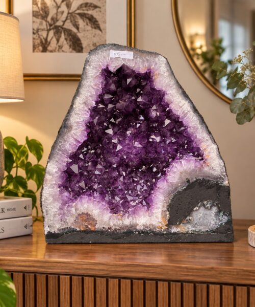 Amethyst Crystal Geode 525 Premium Queen Grade 26.1kg – H37xW38xD19cm