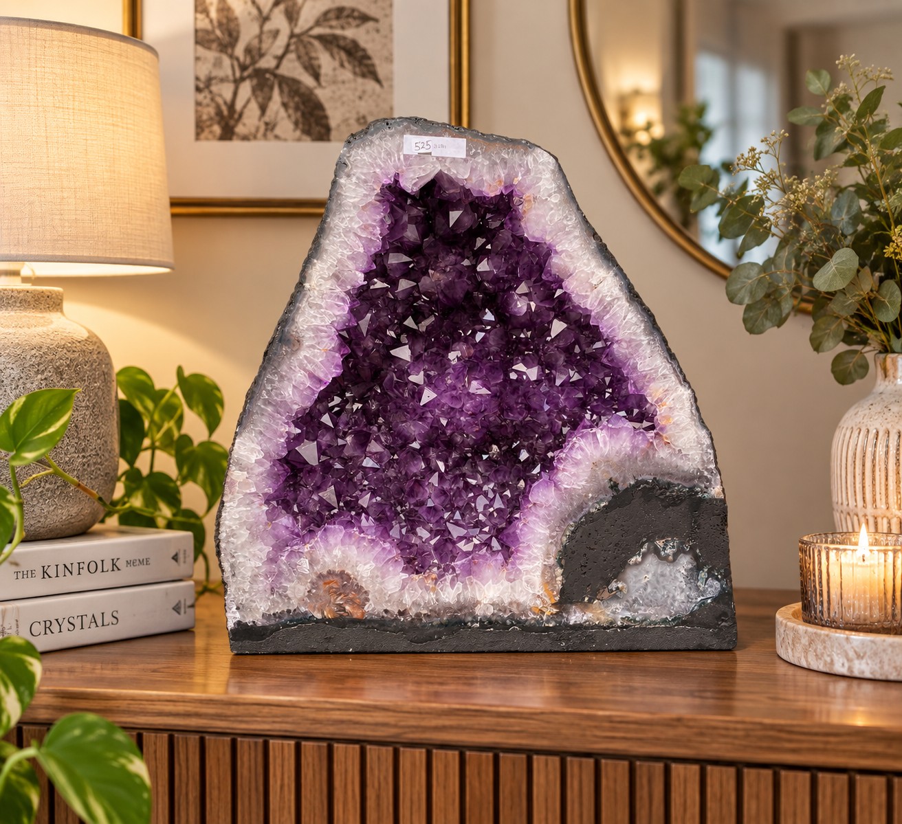 Amethyst Crystal Geode 525 Premium Queen Grade 26.1kg – H37xW38xD19cm