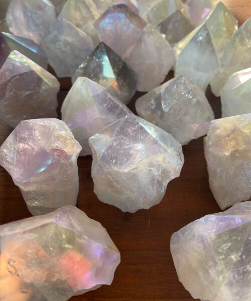 Premium Angel Aura Crystal Clear Quartz Point Tower approx. 100g-200g - H8 x W7cm Picked at Random - Image 24