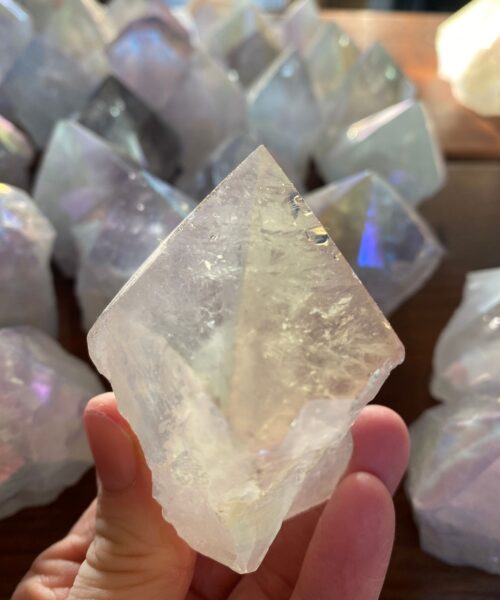 Premium Angel Aura Crystal Clear Quartz Point Tower approx. 100g-200g - H8 x W7cm Picked at Random - Image 22