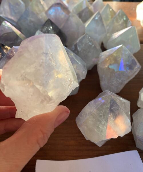 Premium Angel Aura Crystal Clear Quartz Point Tower approx. 100g-200g - H8 x W7cm Picked at Random - Image 21