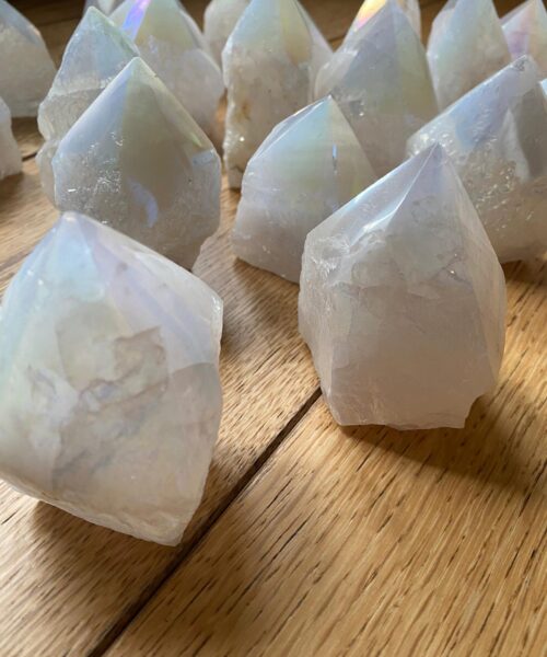 Premium Angel Aura Crystal Clear Quartz Point Tower approx. 200-300g - H8 x W7cm - Image 12