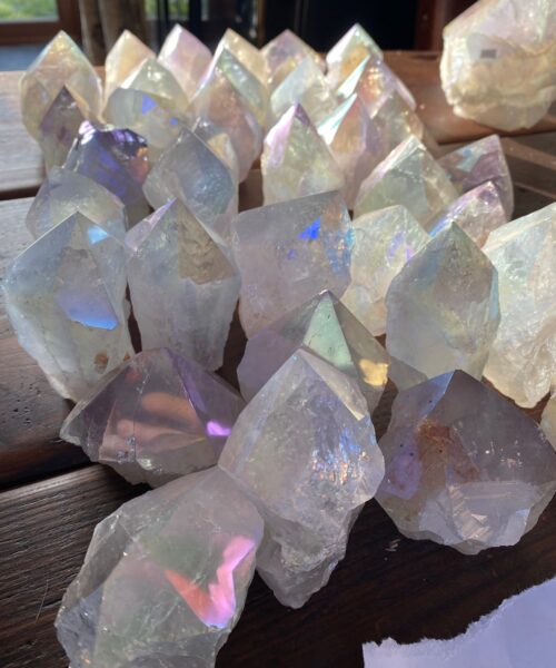 Premium Angel Aura Crystal Clear Quartz Point Tower approx. 200-300g - H8 x W7cm - Image 17