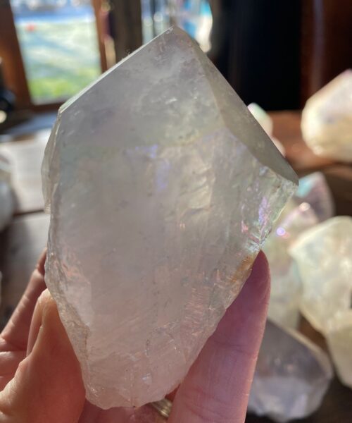 Premium Angel Aura Crystal Clear Quartz Point Tower approx. 200-300g - H8 x W7cm - Image 16