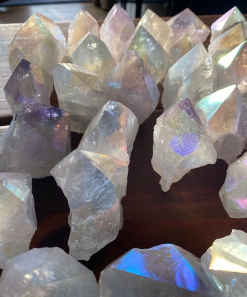 Premium Angel Aura Crystal Clear Quartz Point Tower approx. 200-300g - H8 x W7cm - Image 15