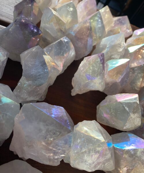 Premium Angel Aura Crystal Clear Quartz Point Tower approx. 200-300g - H8 x W7cm - Image 14