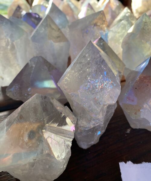 Premium Angel Aura Crystal Clear Quartz Point Tower approx. 200-300g - H8 x W7cm - Image 13