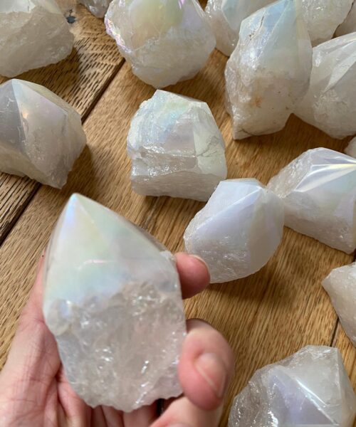 Premium Angel Aura Crystal Clear Quartz Point Tower approx. 200-300g - H8 x W7cm - Image 6