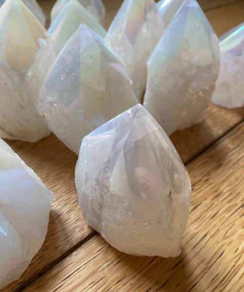 Premium Angel Aura Crystal Clear Quartz Point Tower approx. 200-300g - H8 x W7cm - Image 7