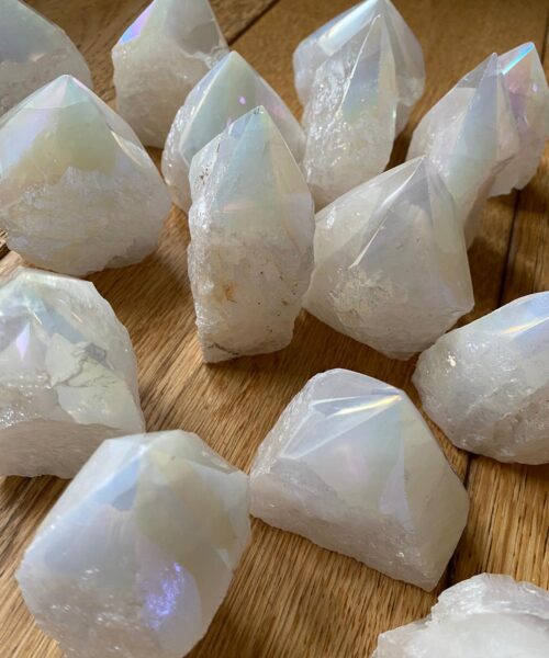 Premium Angel Aura Crystal Clear Quartz Point Tower approx. 200-300g - H8 x W7cm - Image 8