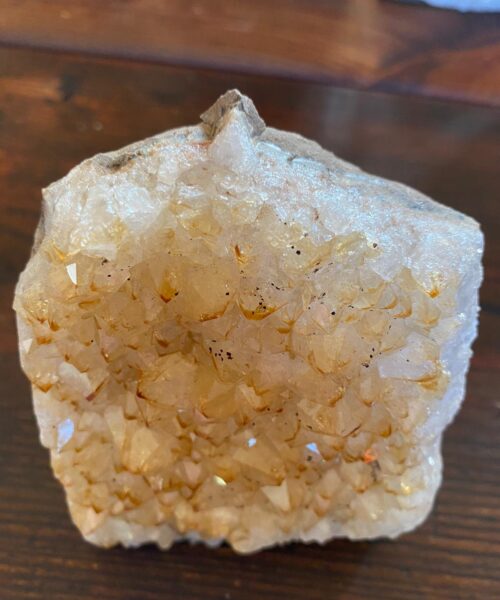 Premium High Grade Citrine Druzy 4 Mini Geode Cluster Piece Cut Base 1.001g H11.5xW9.5xD7.5cm - Image 5