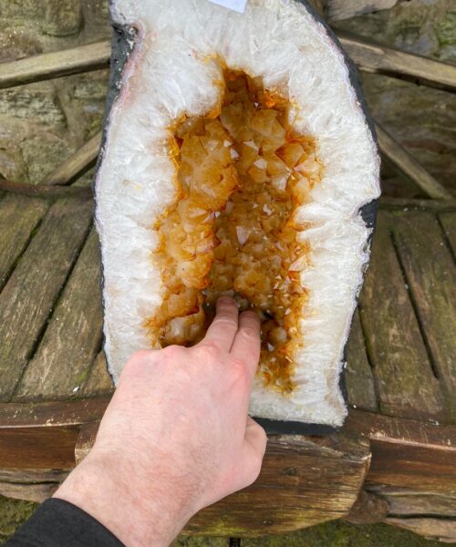Citrine Geode 247 Crystal Cluster Druzy Premium Grade 16.87kg H38xW20xD18cm - Image 4