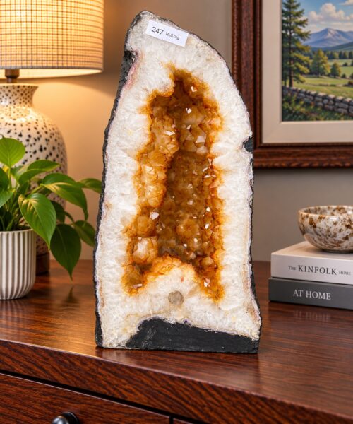 Citrine Geode 247 Crystal Cluster Druzy Premium Grade 16.87kg H38xW20xD18cm